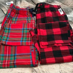 Old Navy Red and Black Plaid Pajama Set